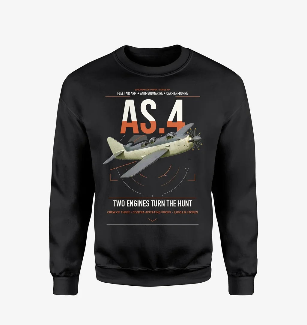 Fairey Gannet AS.4 design on black sweatshirt