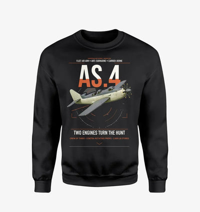 Fairey Gannet AS.4 design on black sweatshirt