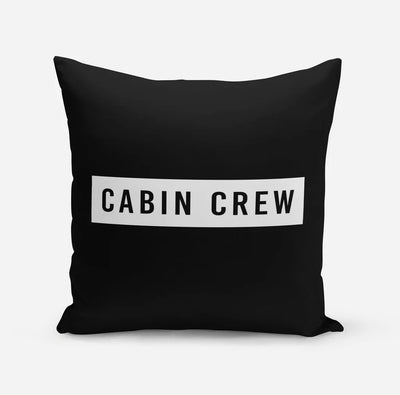 Cabin Crew Text aviation design on soft polyester filling pillow.