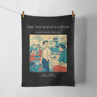 Thumbnail for VINTAGE G4298 - The Youngest License - Designed Towels design on black