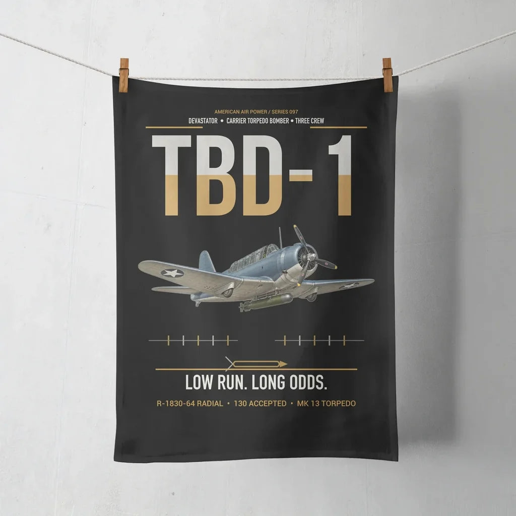 TBD-1 Devastator design on black towel