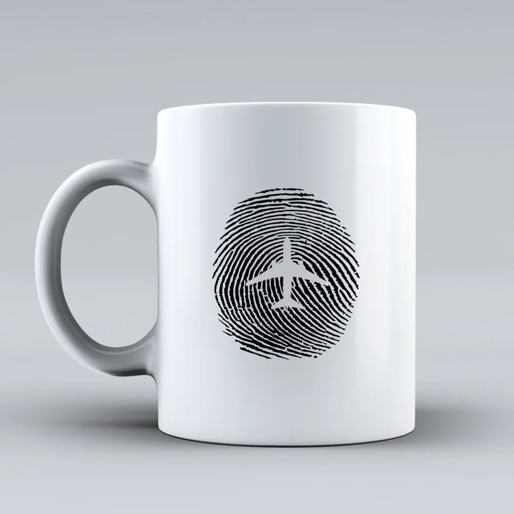 Customisable Aviation Finger Print Mug - view 2