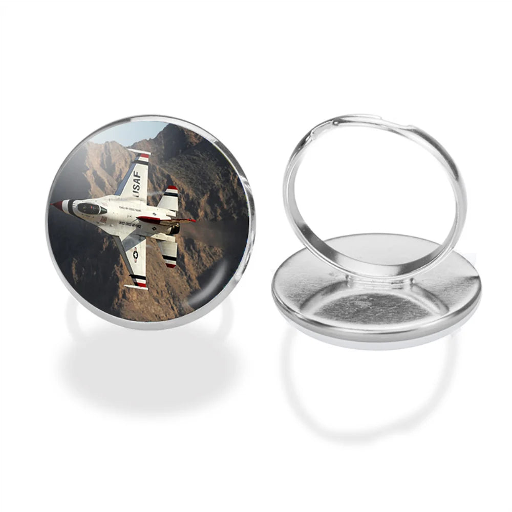 Amazing Show by Fighter Jet 16 aviation ring in stainless steel.