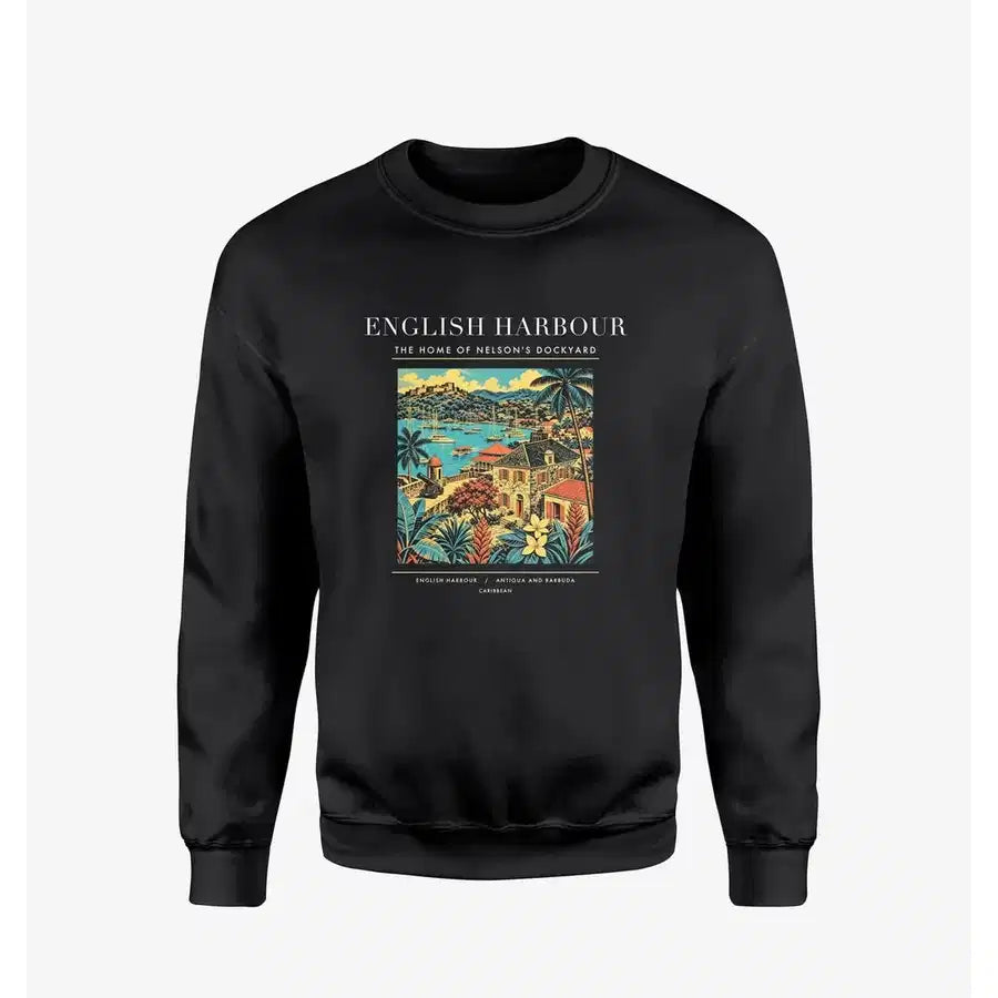 ENGLISH HARBOUR - Poster - Sweatshirt - Black