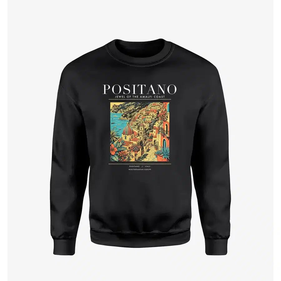 POSITANO - Poster - Sweatshirt - Black