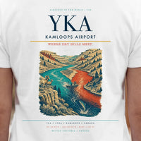 Thumbnail for Kamloops Airport (YKA) double-side t-shirt design close-up cover