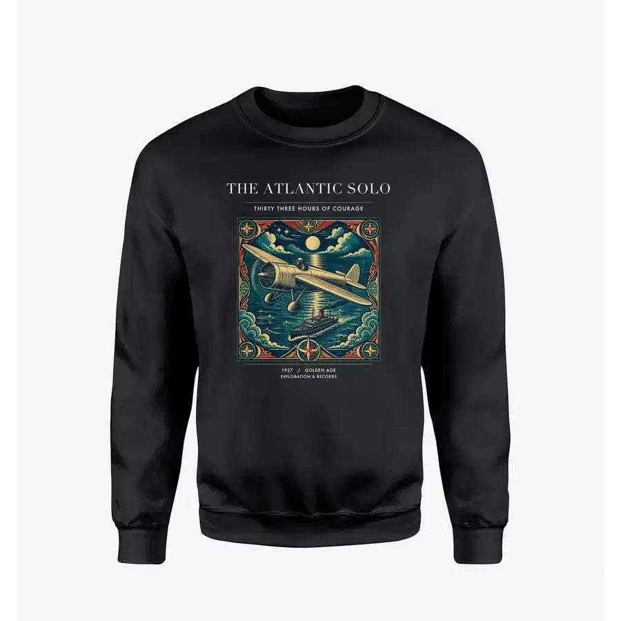 VINTAGE G4018 - The Atlantic Solo - Designed Sweatshirts design on black
