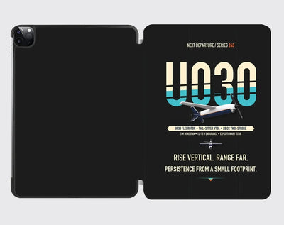 Airbus U030 Flexrotor design on black ipad tablet case