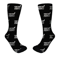 Thumbnail for The Boeing 737Max aviation design on soft cotton blend socks.