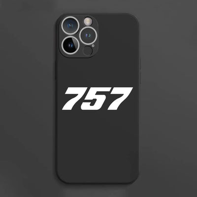 Boeing 757 Flat Text aviation themed soft silicone iPhone case for iPhone.