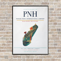 Thumbnail for Phnom Penh International Airport PNH vertical canvas print - framed - white background