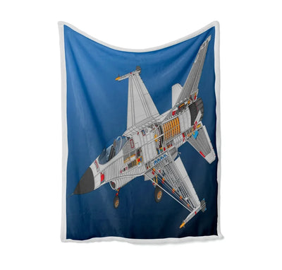 Graphical Fighter Jet 16 Bed Blankets & aviation print on soft fleece blanket.