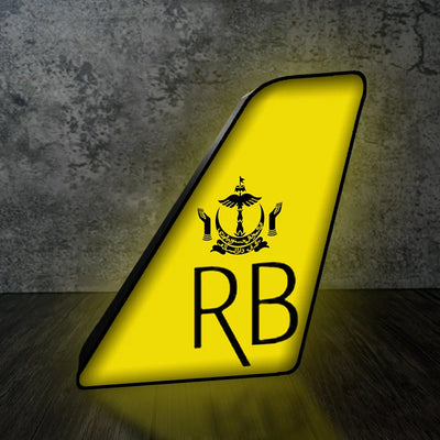 Royal Brunei Airlines Led Aircraft Tail aviation design on premium acrylic with LED 3D aircraft tail lamp.