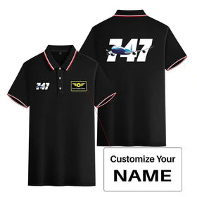 Double-Side Printing — Super Boeing 747 Stylish Polo T-Shirts