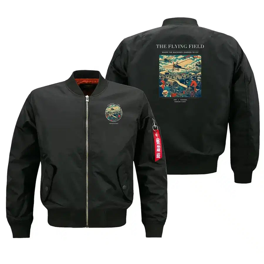 VINTAGE G4001 - The Flying Field - Bomber Jacket design on black