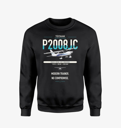 Tecnam P2008JC NG design on black sweatshirt