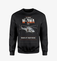 Thumbnail for PZL-Świdnik W-3WA Sokół design on black sweatshirt
