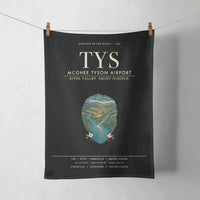 Thumbnail for McGhee Tyson Airport Knoxville (TYS) design on black towel