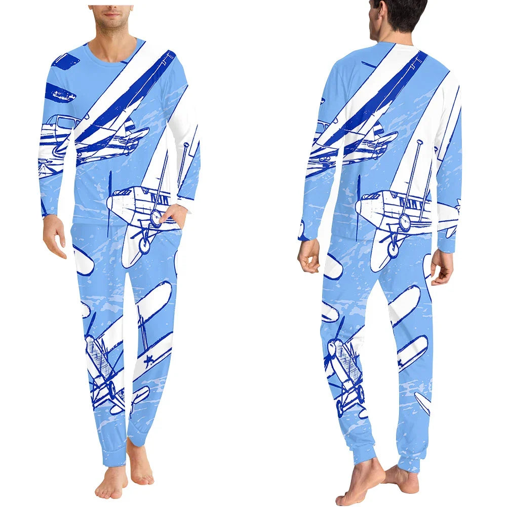 Retro & Vintage Airplanes men pajamas - view 1