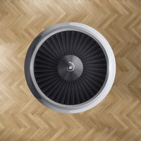 Thumbnail for Very Nice Graphical Engine Carpet & Floor Mats (Round) aviation design on durable carpet pile with non-slip backing round car.