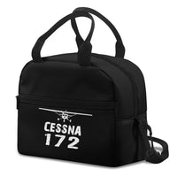 Thumbnail for Cessna 172 & Plane aviation print lunch bag, insulated polyester.