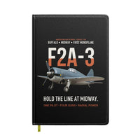 Thumbnail for F2A-3 Buffalo Hold the Line at Midway design on black notebook