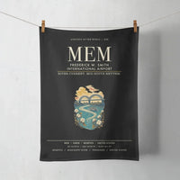 Thumbnail for Frederick W. Smith International Airport Memphis (MEM) design on black towel
