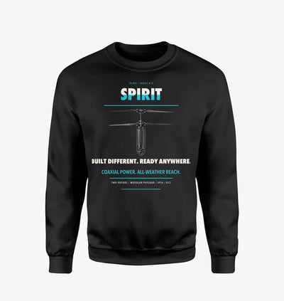 Ascent AeroSystems Spirit design on black sweatshirt