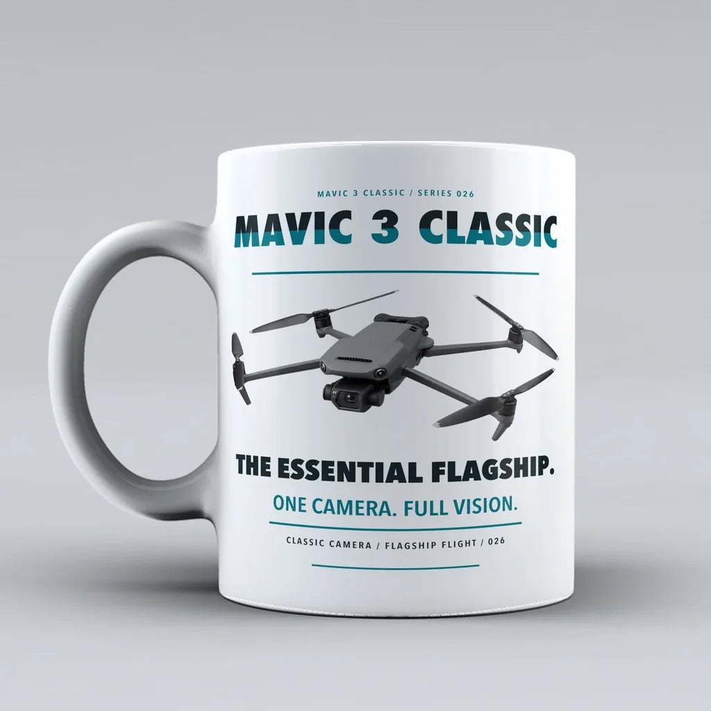 Mavic 3 Classic Mug design on white dji