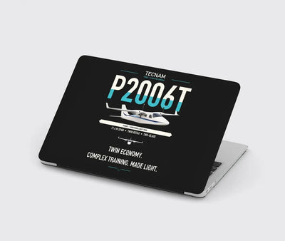 Tecnam P2006T design on black MacBook case
