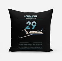 Thumbnail for Bombardier Learjet 29 design on black pillow