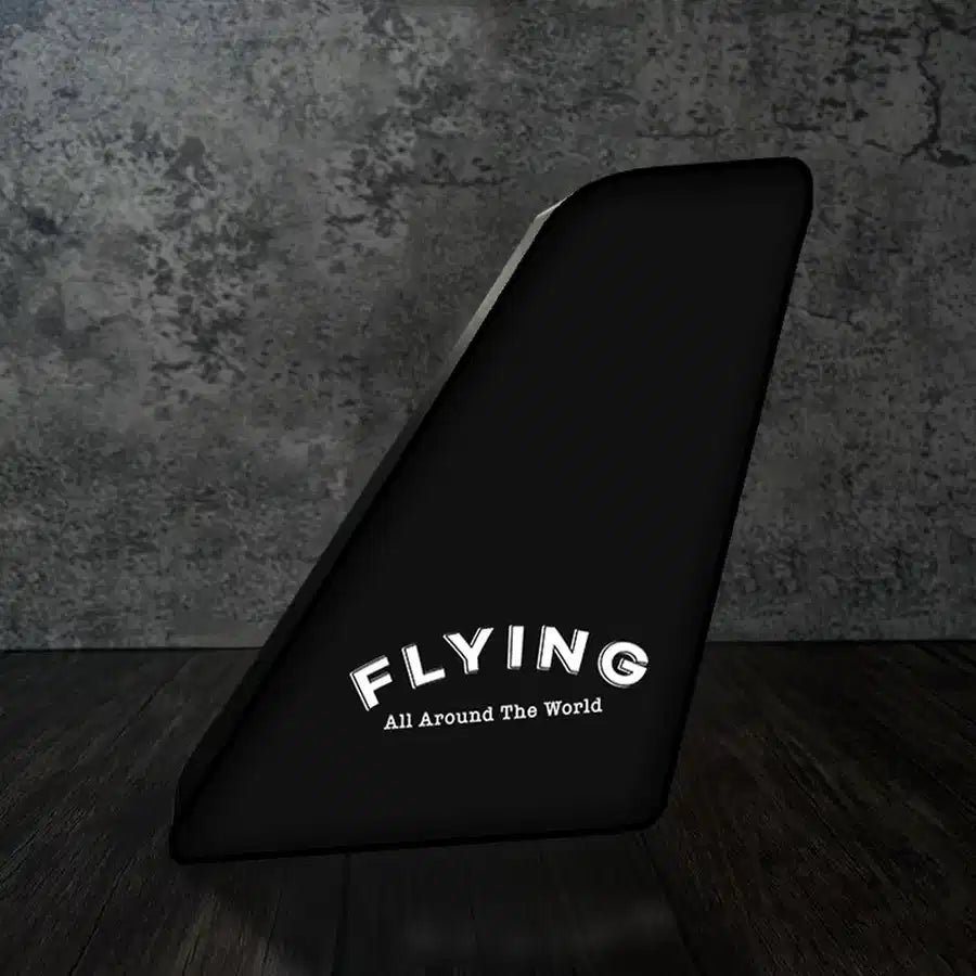 Flying All Around The World Led Aircraft Tail aviation design on premium acrylic with LED 3D aircraft tail lamp.