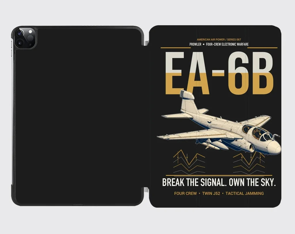 EA-6B Prowler design on black ipad tablet case
