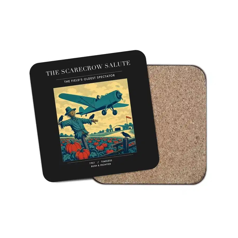 The Scarecrow Salute - Designed Coasters design on black 1-piece