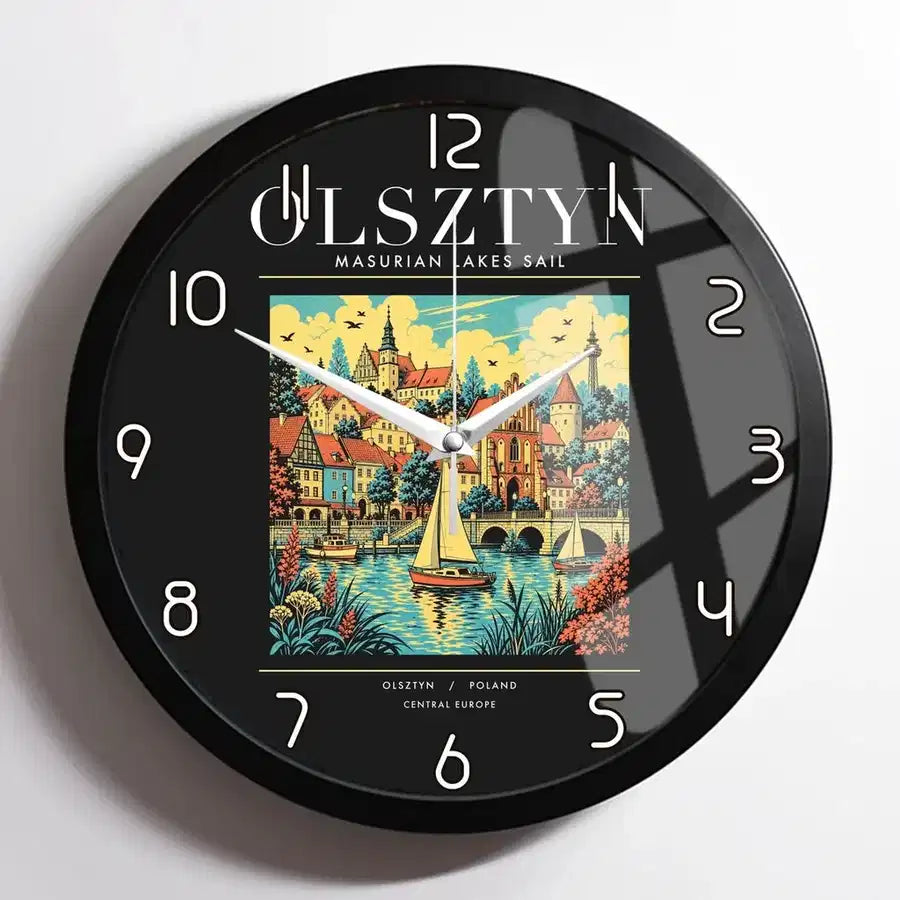 OLSZTYN - Poster - Wall Clock Framed - Black