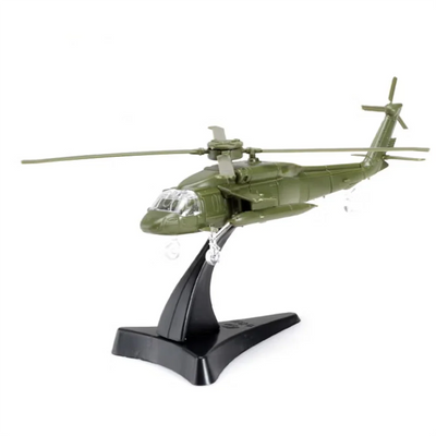 UH-60A Helicopter (UH-60A) Airplane Assembly Model Puzzle Building Mini Plastic Random color aviation themed Lego-style model.