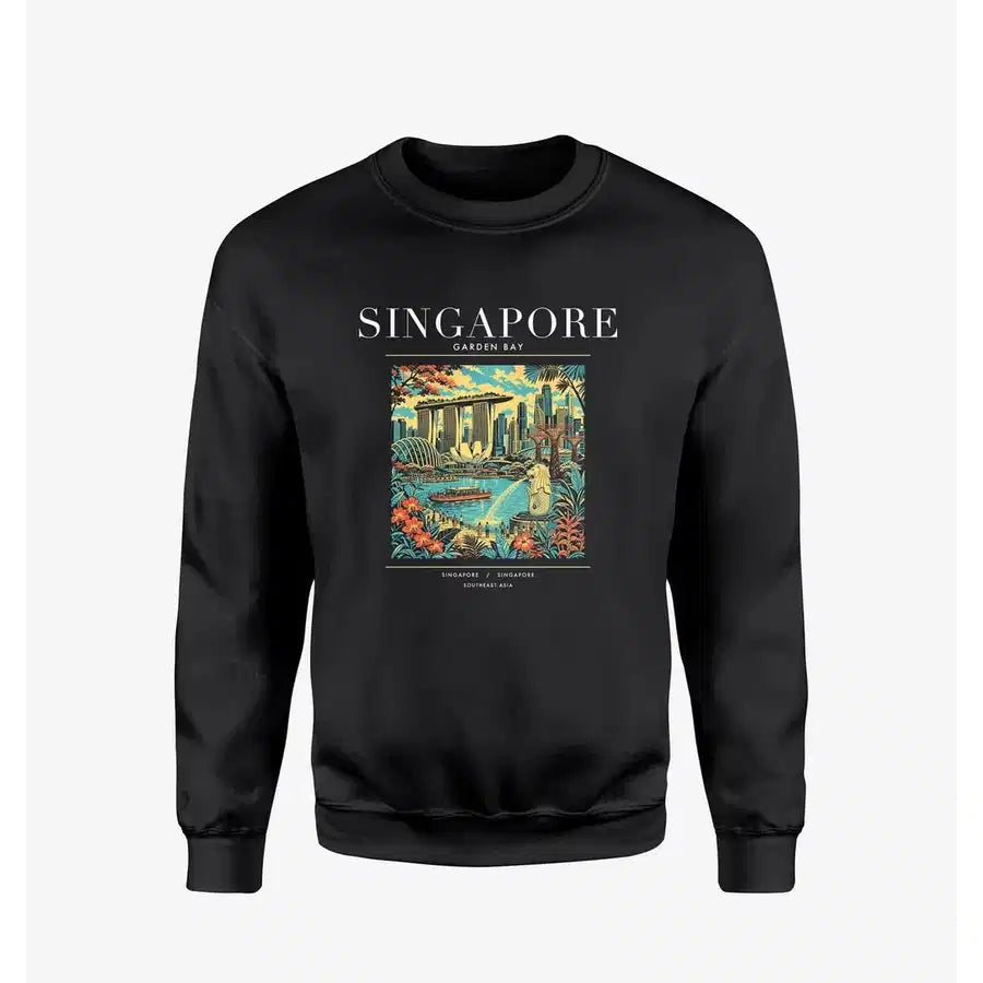 SINGAPORE - Poster - Sweatshirt - Black