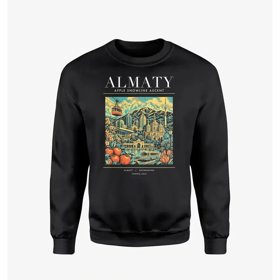 ALMATY - Poster - Sweatshirt - Black