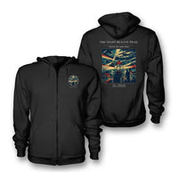 Thumbnail for VINTAGE G4016 - The Night Beacon Trail - Premium Zipped Hoodie design on black