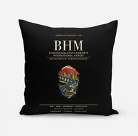 Thumbnail for Birmingham-Shuttlesworth International Airport (BHM) design on black pillow