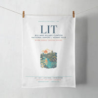 Thumbnail for Bill and Hillary Clinton National Airport (LIT) design on white towel