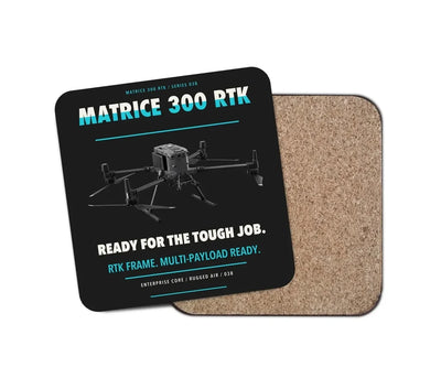 DJI Matrice 300 RTK design on black 1 piece coaster