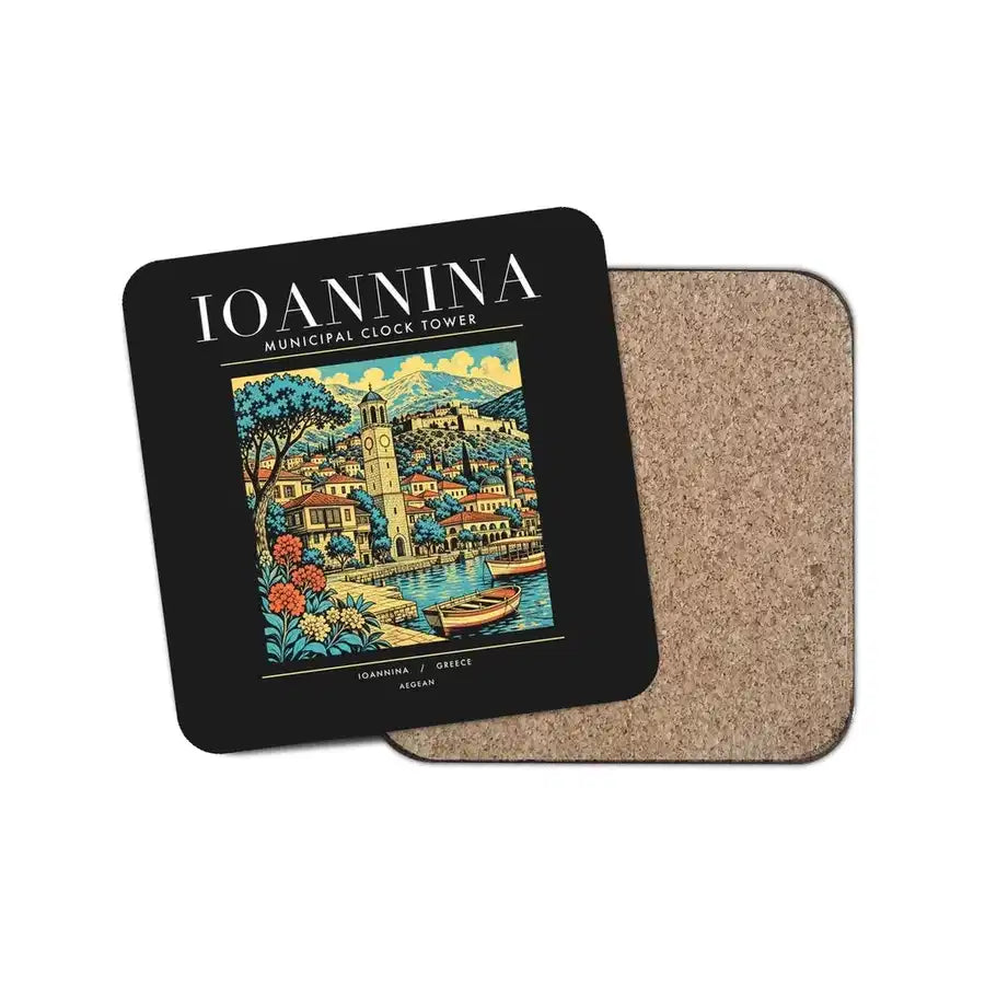 IOANNINA - Poster - Coaster - Black