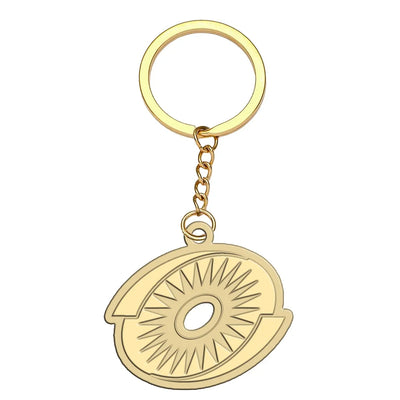 RwandAir Airlines aviation hollow key chain in polished alloy.