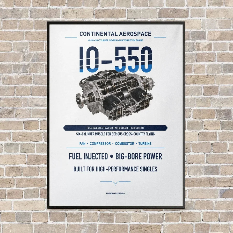 IO-550 vertical canvas print - framed - white background