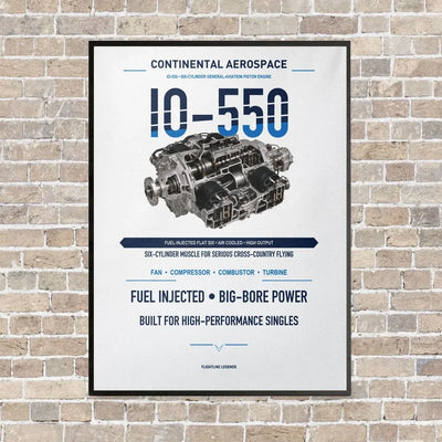 IO-550 vertical canvas print - framed - white background