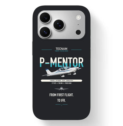 Tecnam P-Mentor design on black magsafe iphone case, for iPhone 17 Pro