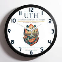 Thumbnail for Udon Thani International Airport (UTH) design on white framed wall clock