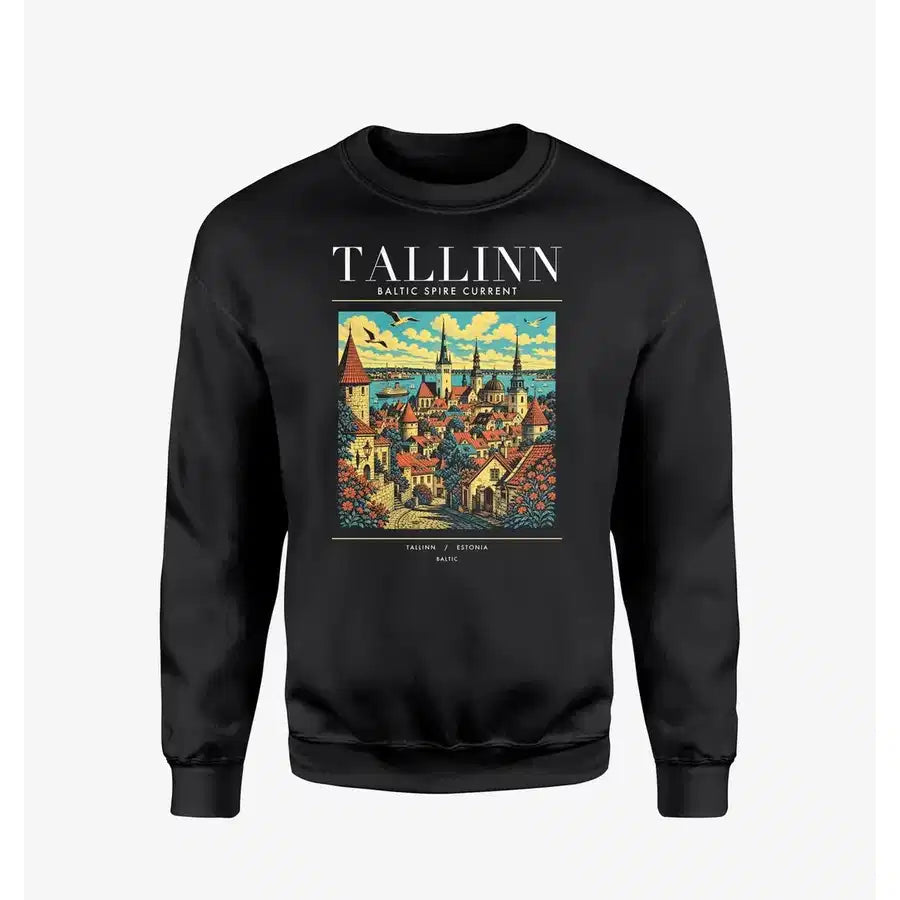 TALLINN - Poster - Sweatshirt - Black