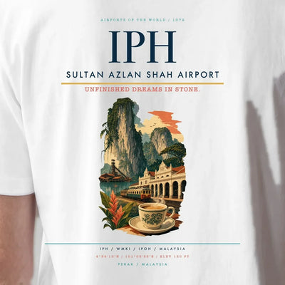 Sultan Azlan Shah Airport (IPH) double-side t-shirt design close-up cover